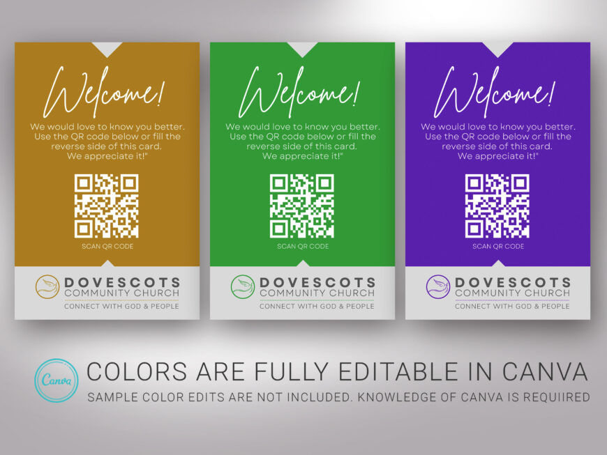 Modern Church Connect Card Template