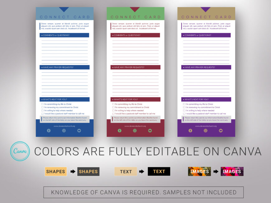 Church Connect Card Canva Template