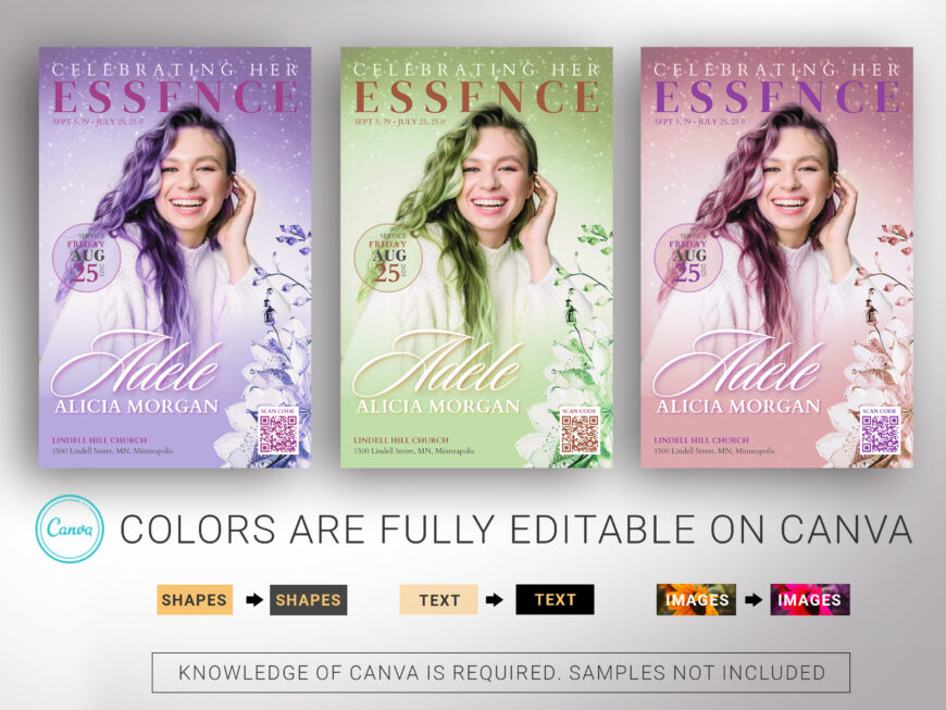 White Rose Funeral Program Template