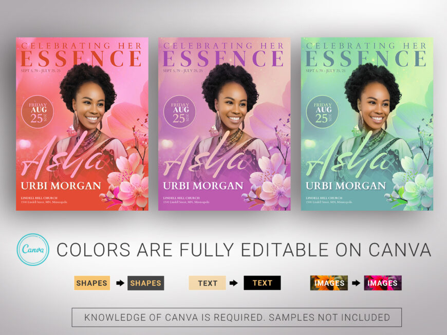 Cherry Blossom Funeral Program Template