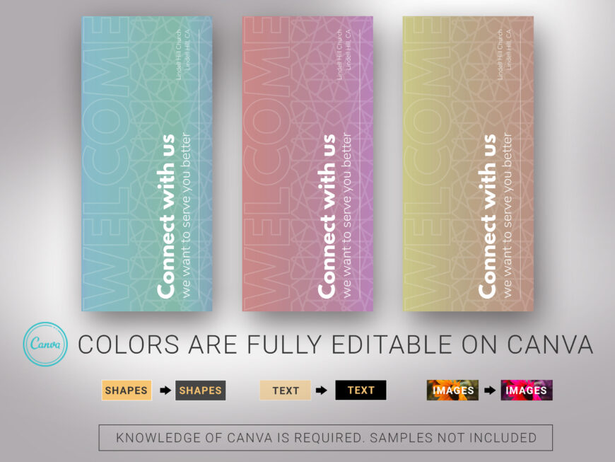 Pastel Purple Church Connect Card Template