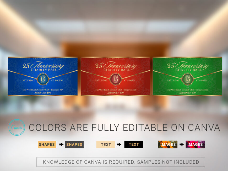 Church Anniversary Slide Template Violet & Gold