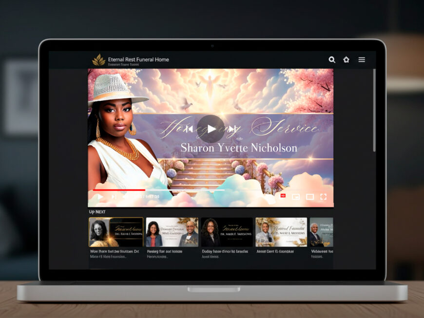 Heaven Stairway Animated Funeral Title Slide