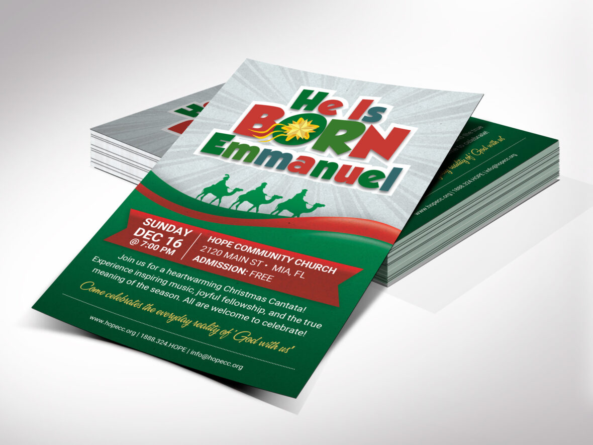 Three Wise Men Christmas Flyer Template, Church Cantata (Canva Digital Download)