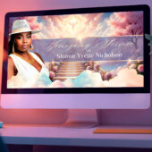 Heaven Stairway Funeral Slideshow Template Canva