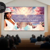 Heaven Stairway Funeral Slideshow Template Canva