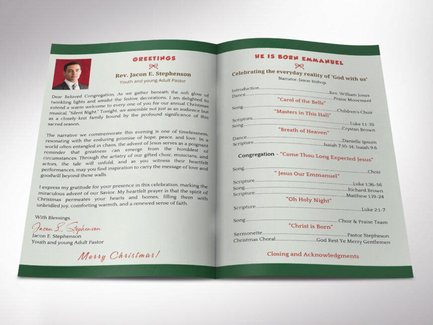 Christmas Musical Program Canva Template