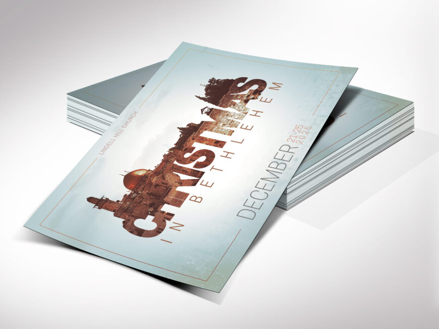 Bethlehem Christmas Postcard Canva Template