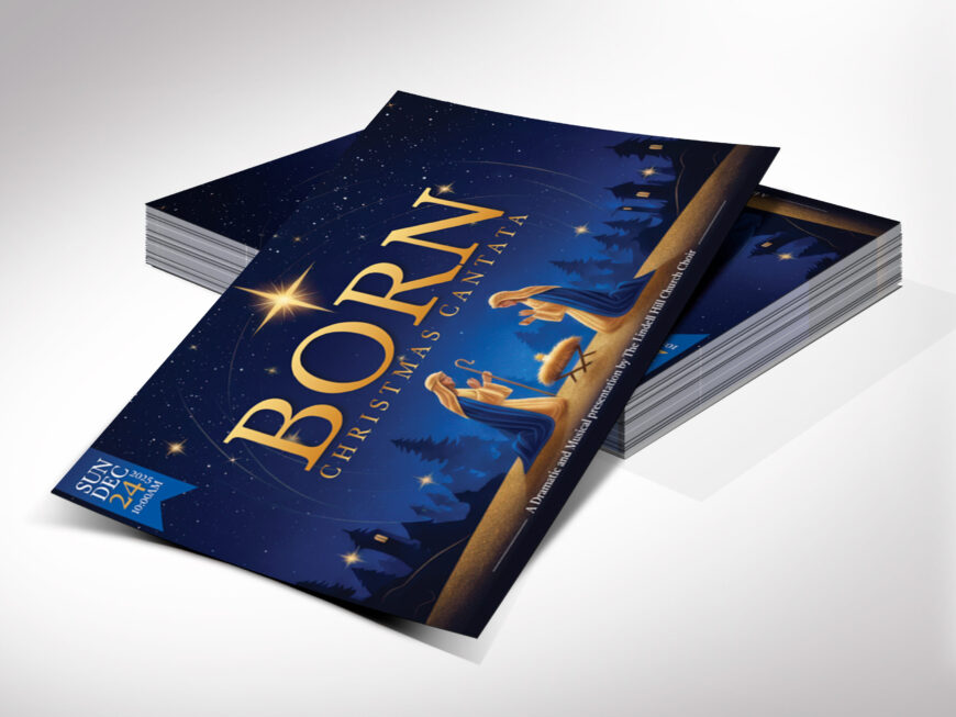 Born Christmas Cantata Postcard Template