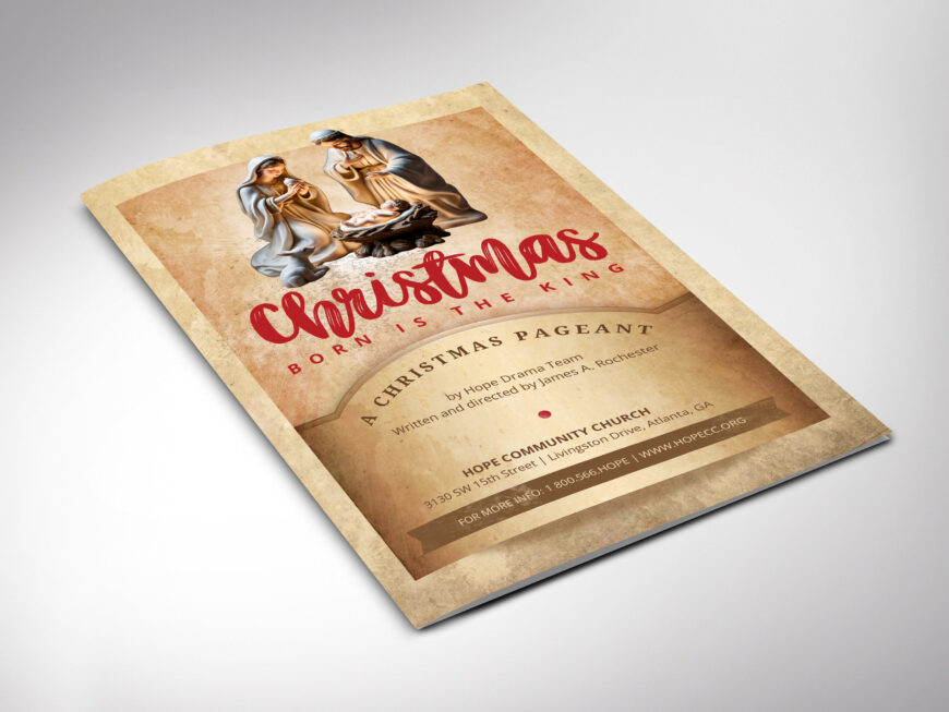 Christmas Cantata Program Canva Template