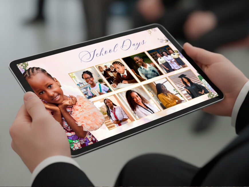 Heaven Stairway Funeral Slideshow Template Canva