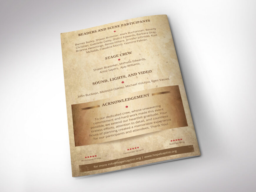 Christmas Cantata Program Canva Template
