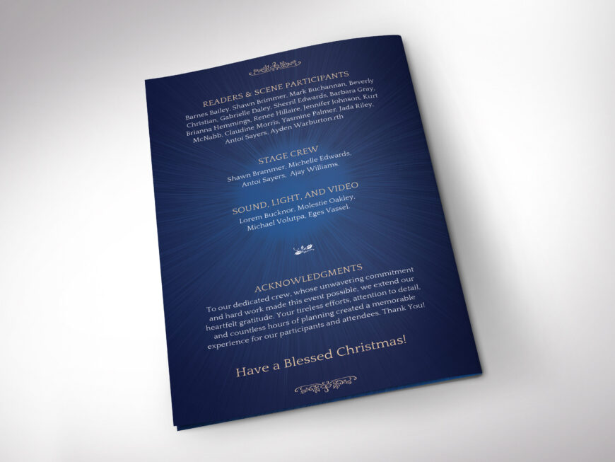 Christmas Story Program Template for Canva