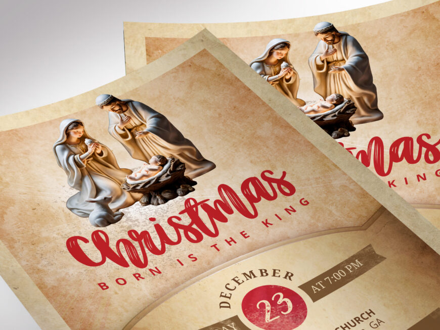 Christmas Cantata Flyer Template for Canva