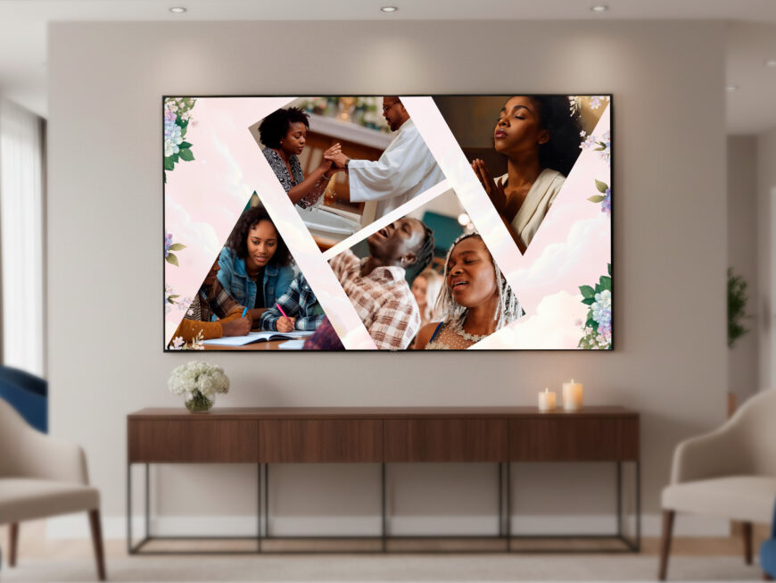 Heaven Stairway Funeral Slideshow Template Canva