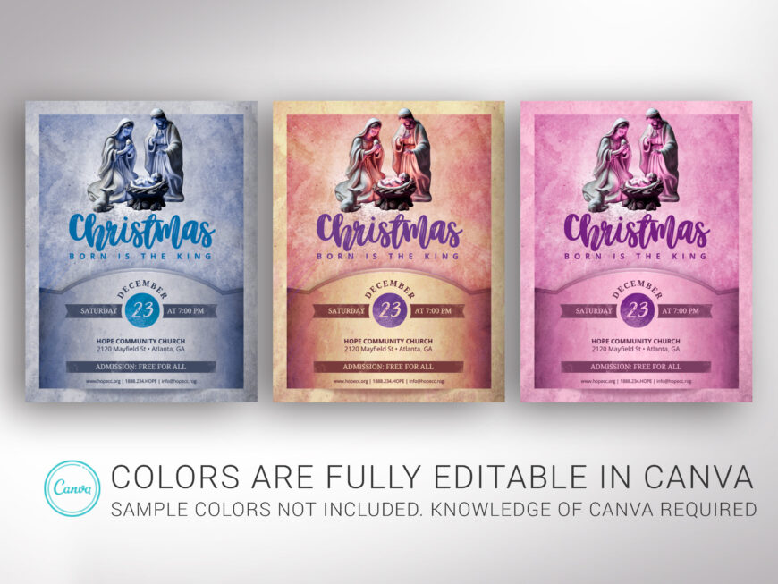 Christmas Cantata Program Canva Template