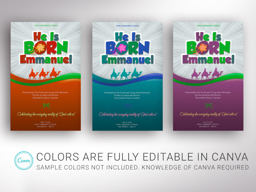 Christmas Musical Program Canva Template