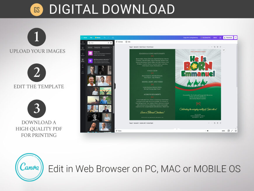Christmas Musical Program Canva Template