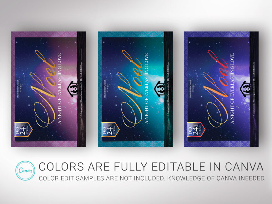 Noel Christmas Cantata Invitation Template