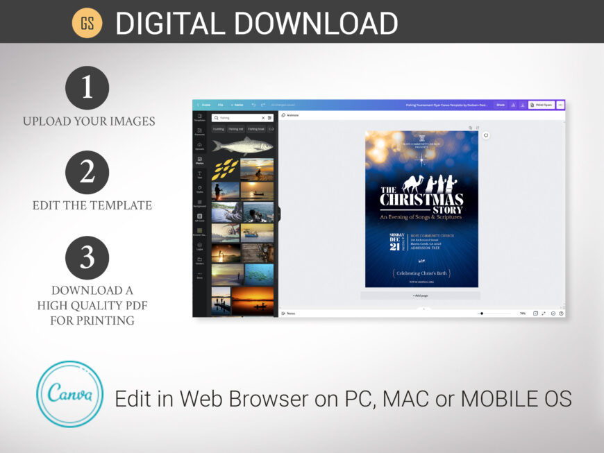 Christmas Story Postcard Template
