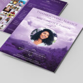Sky Purple Funeral Program Template