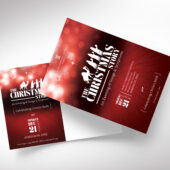 Christmas Church Postcard Template