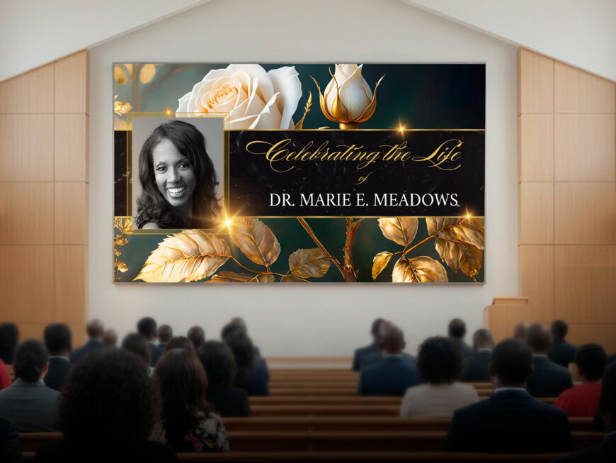 White Rose Funeral Slideshow Template