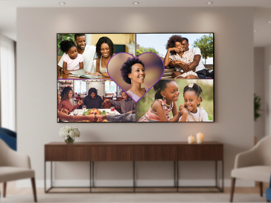 Purple & Rose Funeral Slideshow Template Canva