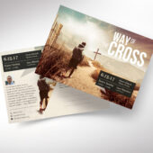 Cross Way Easter Postcard Template for Canva