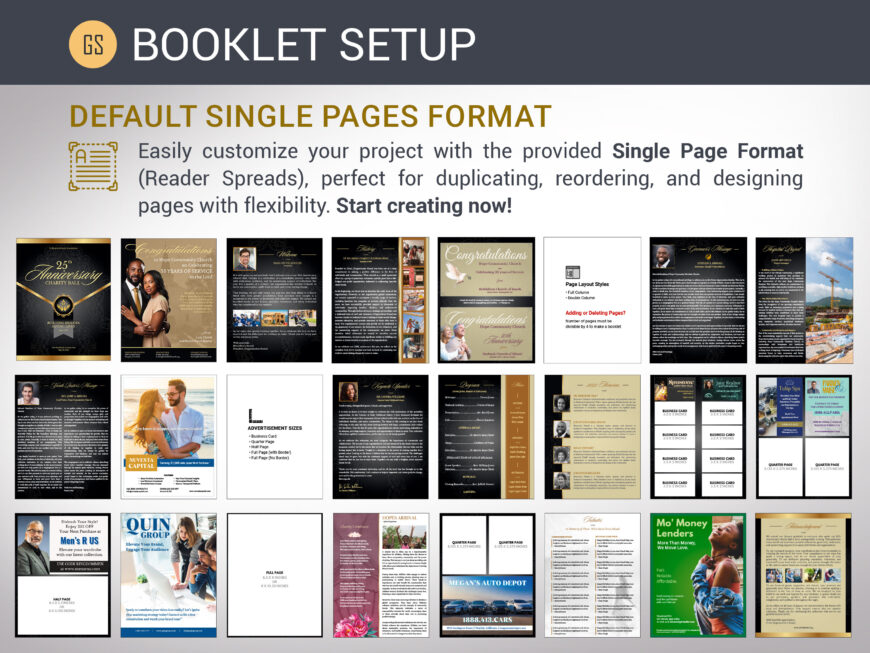 Black Gold Church Anniversary Souvenir Book Template