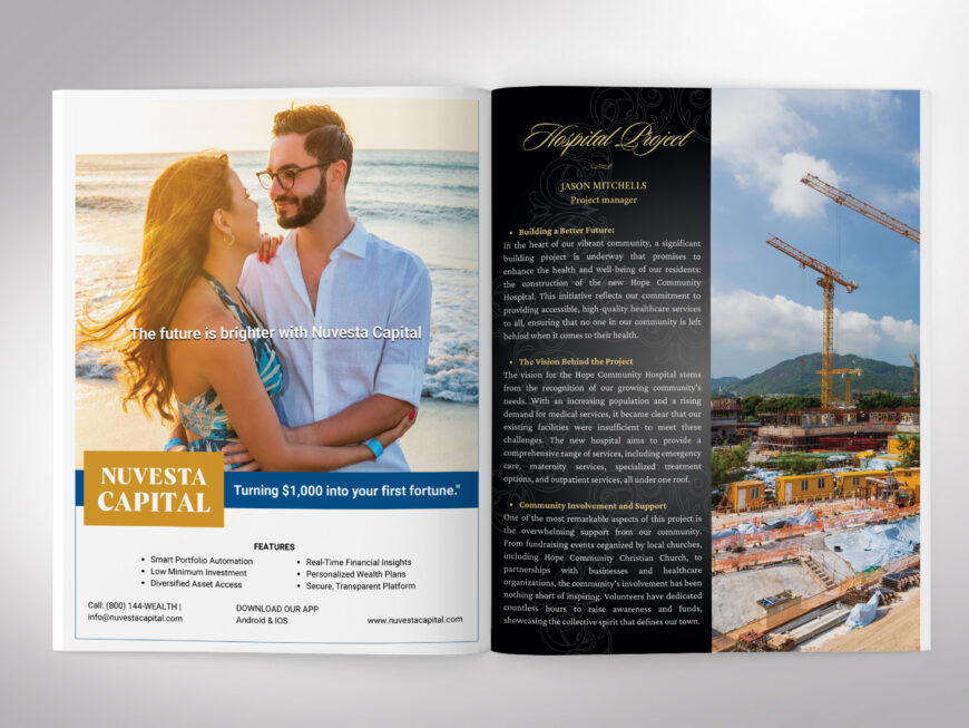 Black Gold Church Anniversary Souvenir Book Template