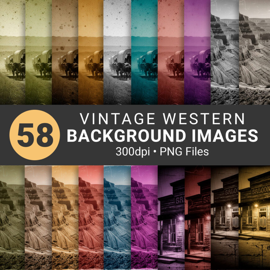 58 Vintage Western Digital Backgrounds