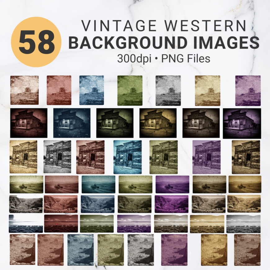 58 Vintage Western Digital Backgrounds