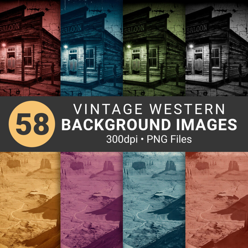 58 Vintage Western Digital Backgrounds