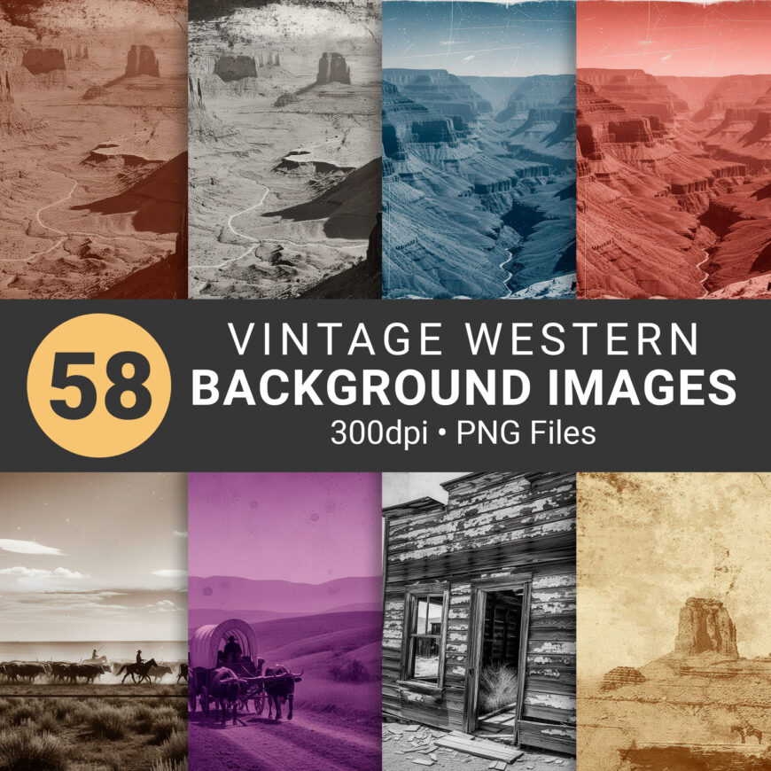 58 Vintage Western Digital Backgrounds