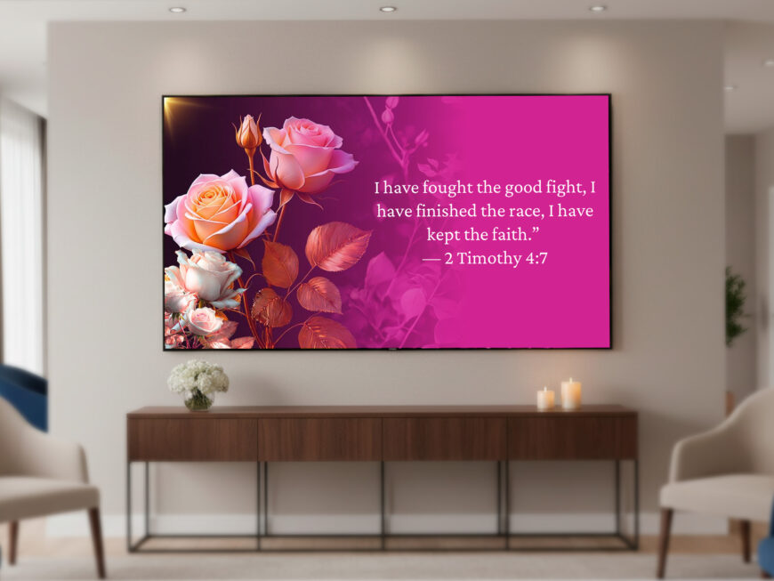 Pink & Rose Funeral Slideshow Template Canva
