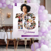 18th Birthday Photo Collage Poster Canva Template